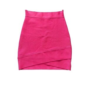 BCBG MaxAzria Bandage Pencil Skirt Azalea Pink S Small Bodycon‎ Stretch #EE10-0